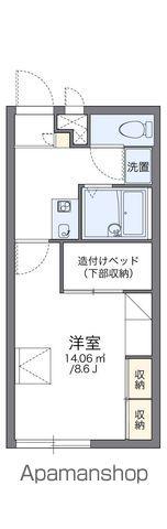 レオパレスアルシオーネ(1K/1階)の間取り写真