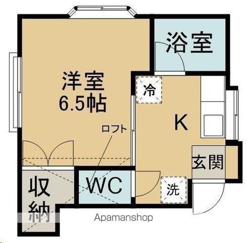 FELICE仙台(1K/2階)の間取り写真
