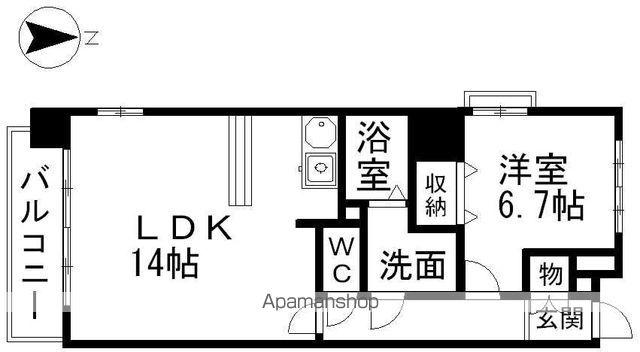レジディア久屋大通Ⅱ(1LDK/9階)の間取り写真