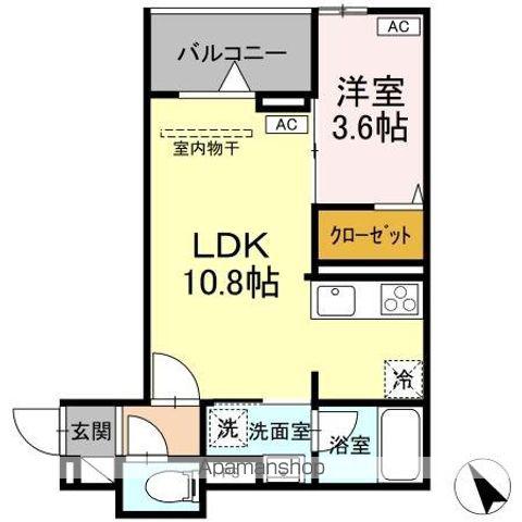 ASSET-COURT元横山町(1LDK/3階)の間取り写真