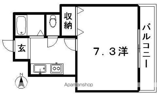 ピュア新田町(1K/3階)の間取り写真