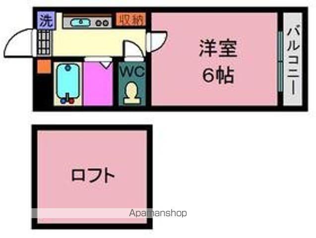 アップルハウス伊敷(1K/1階)の間取り写真