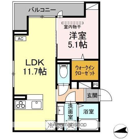 D-ROOM富竹新田(1LDK/2階)の間取り写真