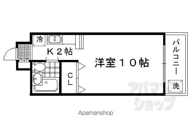 デミ洛北(1K/6階)の間取り写真
