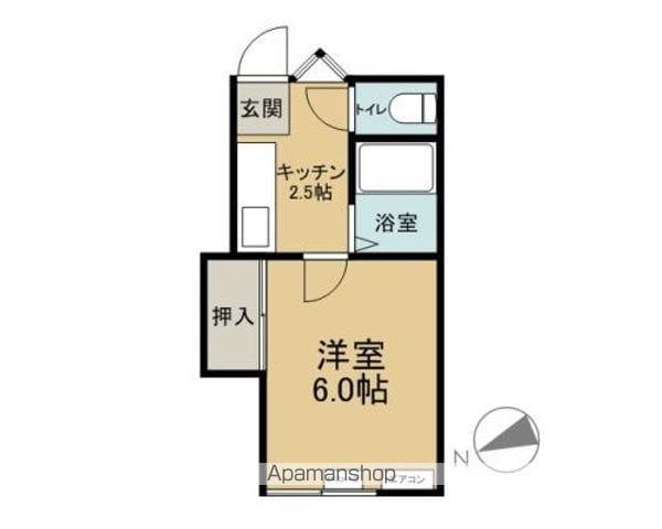 FEEL FINE KANAZAWA(1K/1階)の間取り写真