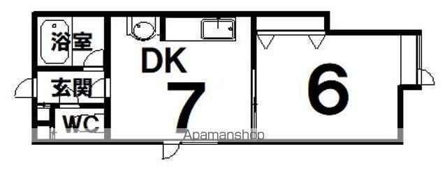 KSガーデン(1DK/1階)の間取り写真