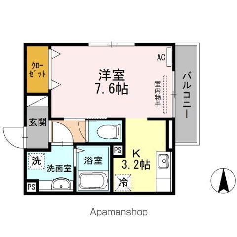 サンフラワー31(ワンルーム/3階)の間取り写真
