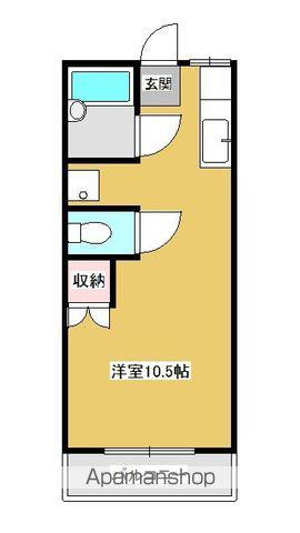 セイシェルハイムⅠ(ワンルーム/2階)の間取り写真