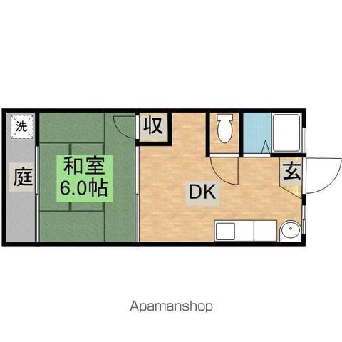 パステル(1DK/1階)の間取り写真