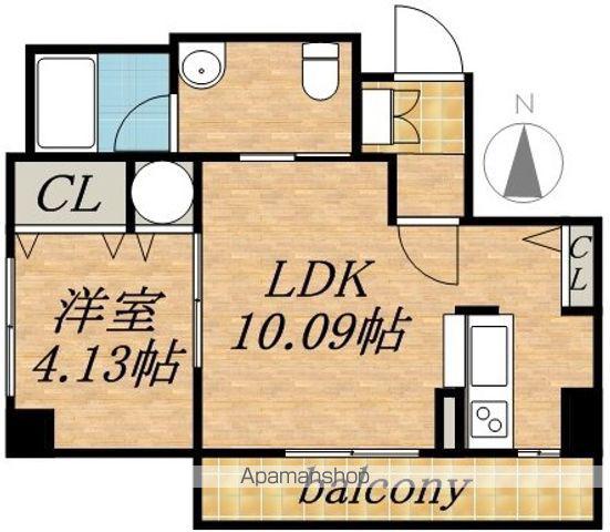 レジディア大通西(1LDK/15階)の間取り写真