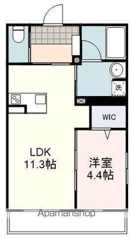 THE6(1LDK/3階)の間取り写真