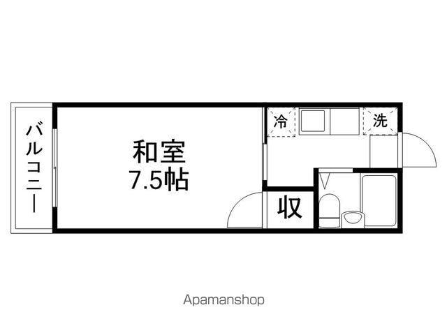 ロイヤルハイツ池田(1K/2階)の間取り写真