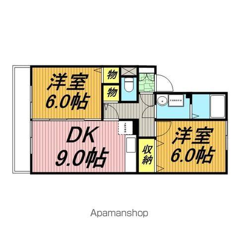 フローラルコート(2DK/2階)の間取り写真