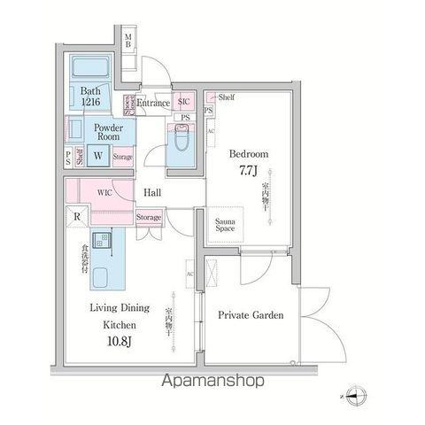 デュオメゾン渋谷(1LDK/1階)の間取り写真