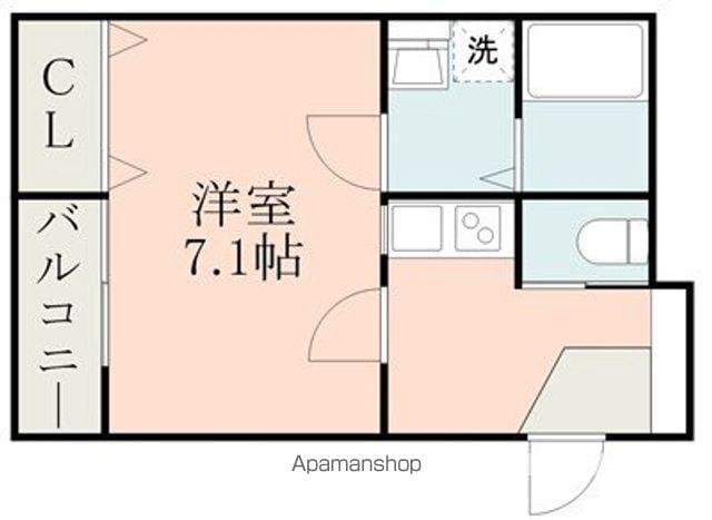 サイエンス吉富(1K/2階)の間取り写真