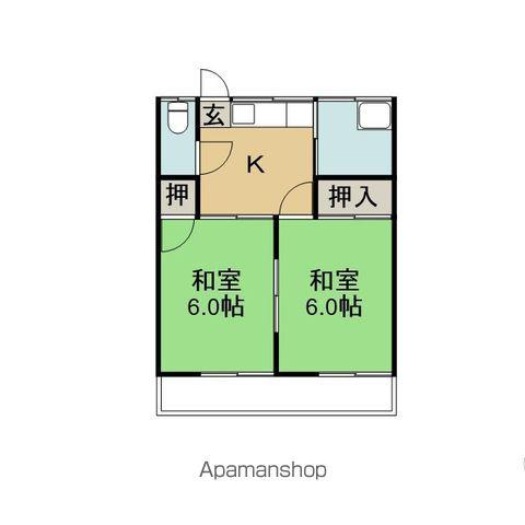 コーポ大畑(2K/2階)の間取り写真