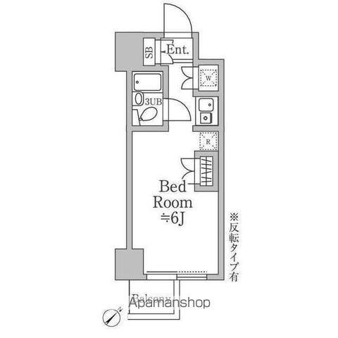 ドルチェ日暮里(ワンルーム/3階)の間取り写真