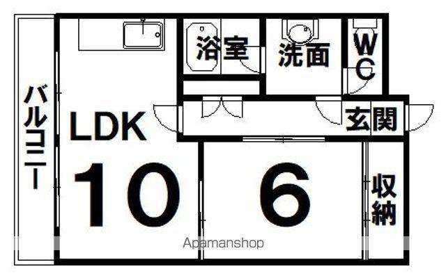 シャトー帯広(1LDK/5階)の間取り写真