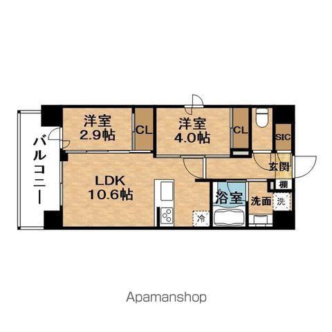 SEASONFLATS新大阪サウス(2LDK/2階)の間取り写真