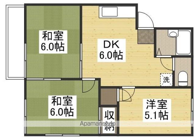 PARKコーポA(3DK/2階)の間取り写真