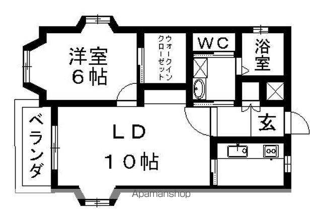 愛知環状鉄道 瀬戸口駅 徒歩14分 3階建 築28年(1LDK/3階)の間取り写真