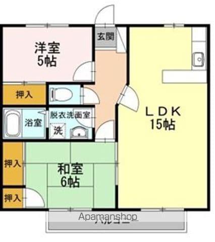 ヴェルデクス広原(2LDK/2階)の間取り写真