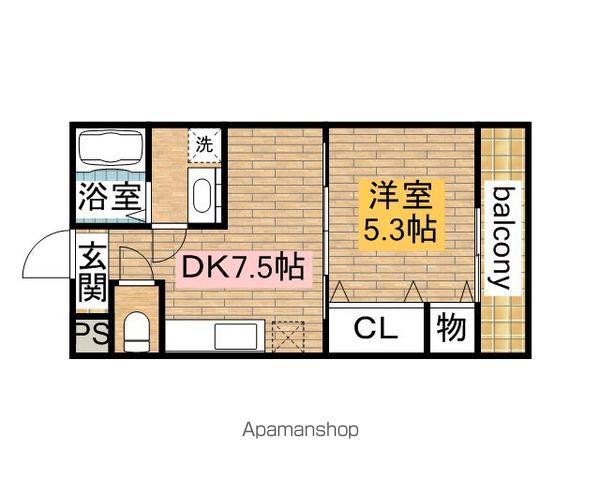 フジパレス東湊(1DK/1階)の間取り写真
