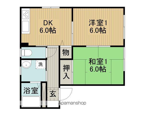 グランシードTM(2DK/1階)の間取り写真