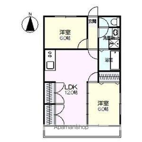 第二エトワール(2LDK/4階)の間取り写真