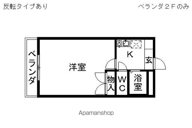 レオパレス中門(1K/1階)の間取り写真