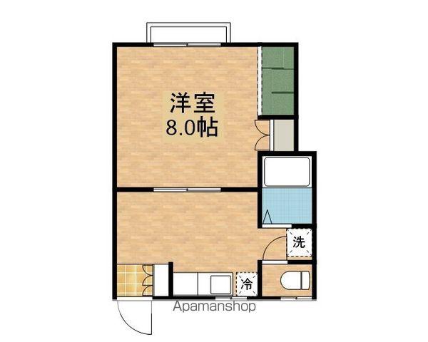 フォンテーヌB(1K/2階)の間取り写真