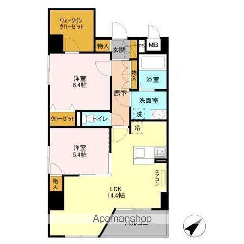 MURRAY HILL(2LDK/7階)の間取り写真