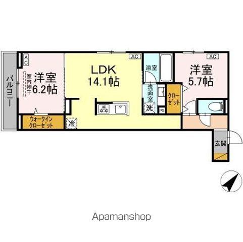 D-ROOM小久保(2LDK/3階)の間取り写真