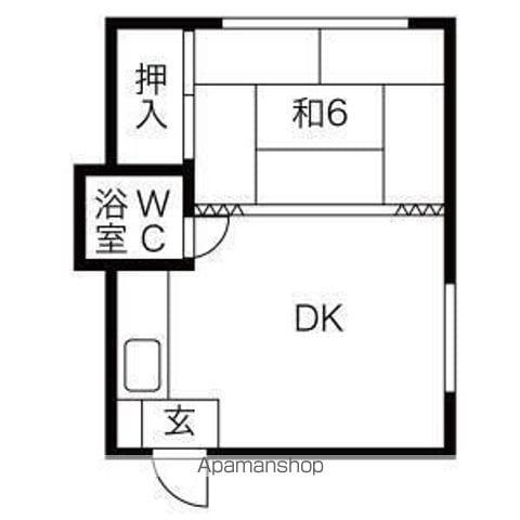 セブンテンハイツ(1DK/2階)の間取り写真