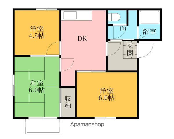 サンプレイス貝塚(3DK/2階)の間取り写真