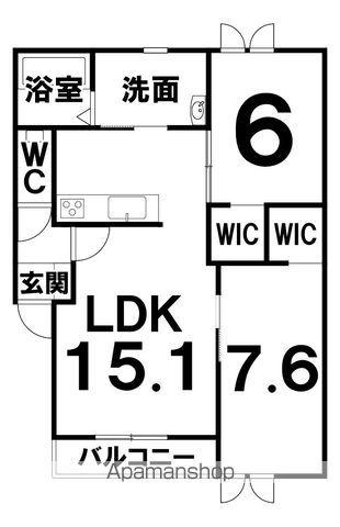 SCRIM(2LDK/1階)の間取り写真