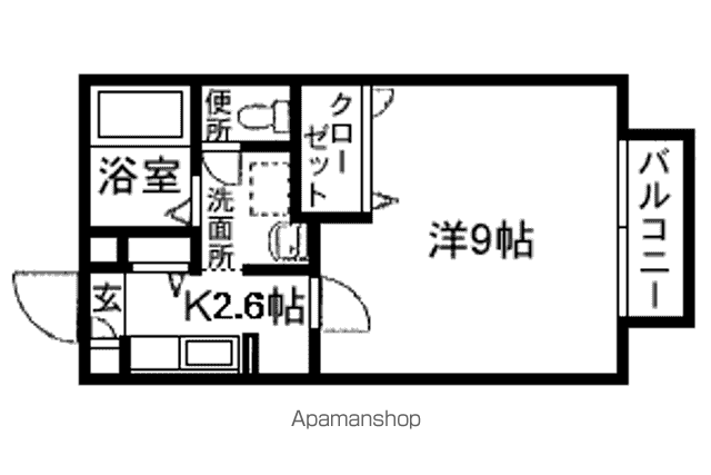 ベルドミール(1K/2階)の間取り写真
