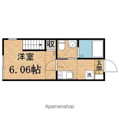 カーサ・ミラシア(1K/2階)の間取り写真