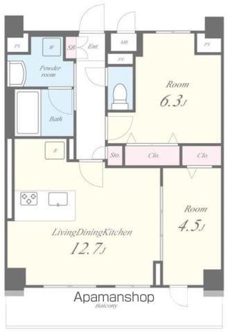 ピノ・アガタ岐阜駅前(2LDK/12階)の間取り写真