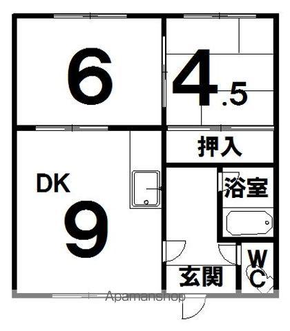 寿マンション(2DK/1階)の間取り写真