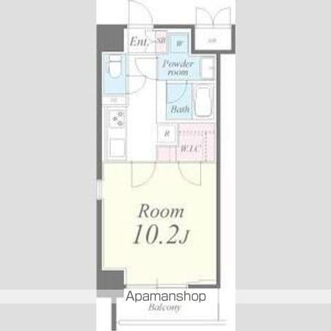 タウンコート御園(1K/6階)の間取り写真