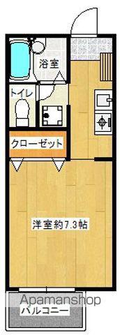 フォブール田村(ワンルーム/1階)の間取り写真