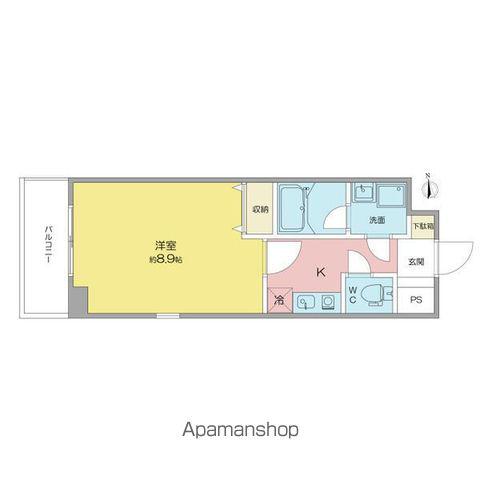 カーサ千種 B(1K/2階)の間取り写真