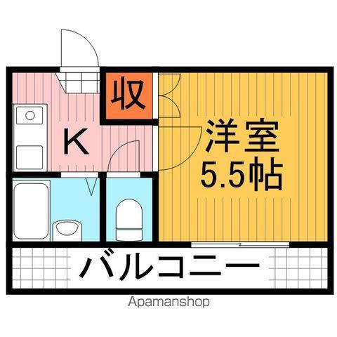 COMODOミカサ(1K/2階)の間取り写真