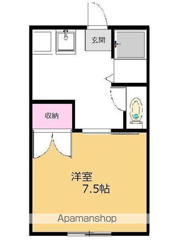 サカモトビレッジⅠ(1K/2階)の間取り写真