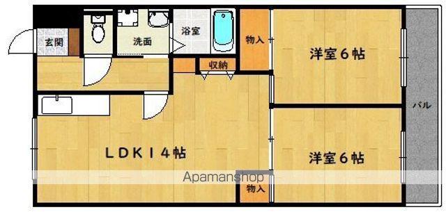 エクセルライフ我孫子(2LDK/9階)の間取り写真