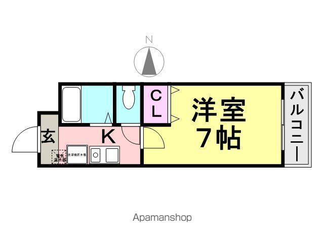 メゾンルネサンス(1K/4階)の間取り写真