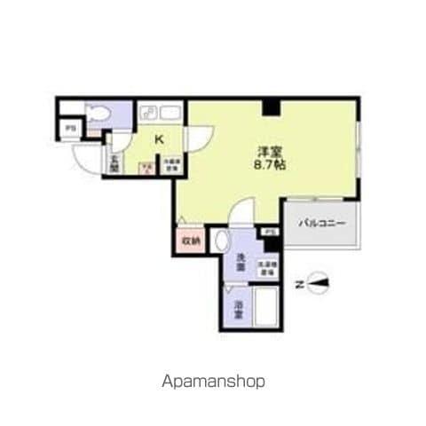 L.E.HILLS YOKOYAMACHO(1K/3階)の間取り写真