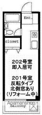 アイコート東長崎(ワンルーム/2階)の間取り写真
