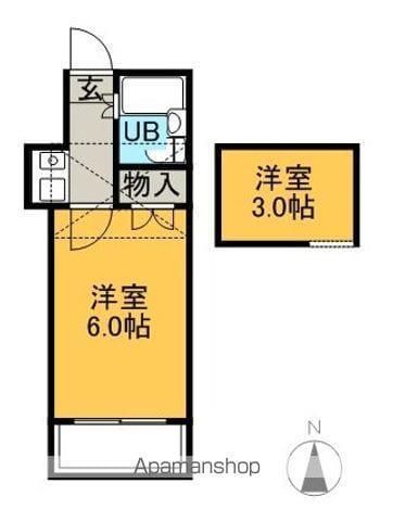 フォーレスト亀崎(1K/1階)の間取り写真